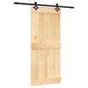 vidaXL Cs&uacute;sz&oacute; ajt&oacute; Term&eacute;szetes &eacute;s Fekete 90 x 210 cm Szil&aacute;rd Fenyőfa
