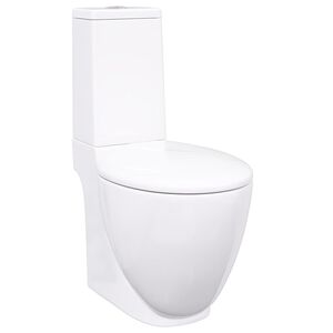 vidaXL feh&eacute;r ker&aacute;mia WC &ouml;bl&iacute;tőrendszerrel