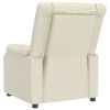 vidaXL krémszínű műbőr elektromos masszázsfotel