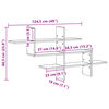 vidaXL barna tölgy színű szerelt fa fali polc 124,5 x 18 x 60,5 cm