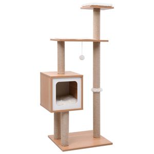 vidaXL macskab&uacute;tor sziz&aacute;l kapar&oacute;f&aacute;kkal 123 cm