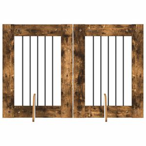 vidaXL Kutyaker&iacute;t&eacute;s &aacute;llv&aacute;nyokkal 2 pcs F&uuml;st&ouml;s T&ouml;lgy 60 x 80 cm