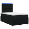 vidaXL LED Boxspring &Aacute;gy Mattal fejt&aacute;ml&aacute;val Fekete 120 x 190 cm Sz&ouml;vet
