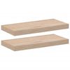 vidaXL 2 db szerelt fa f&uuml;ggőpolc 50 x 23,5 x 4 cm