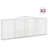 vidaXL 2 db &iacute;ves horganyzott vas gabion kos&aacute;r 400x30x140/160 cm