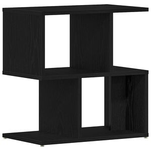 vidaXL &Eacute;jjeliszekr&eacute;ny Fekete t&ouml;lgy 50 x 30 x 51,5 cm Szerelt Fa