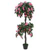 vidaXL z&ouml;ld/r&oacute;zsasz&iacute;n, cserepes műrododendron 155 cm