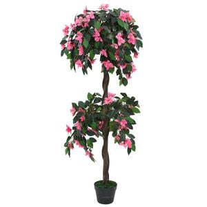 vidaXL z&ouml;ld/r&oacute;zsasz&iacute;n, cserepes műrododendron 155 cm