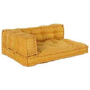 vidaXL Pallet Sofa P&aacute;rna 3 pcs S&aacute;rga 120 x 80 x 38 cm Sz&ouml;vet