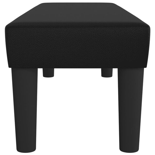 vidaXL fekete műbőr pad 100 x 30 x 30 cm