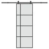 vidaXL ESG &uuml;veg &eacute;s alum&iacute;nium tol&oacute;ajt&oacute; f&eacute;mszerelv&eacute;ny-szettel 76x205 cm