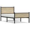 vidaXL sonoma t&ouml;lgy sz&iacute;nű f&eacute;m &aacute;gykeret matrac n&eacute;lk&uuml;l 80 x 200 cm
