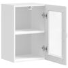 vidaXL Konyhai fali szekr&eacute;ny &uuml;vegajt&oacute;val "Porto" Magas f&eacute;nyű feh&eacute;r