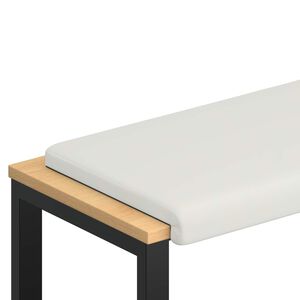 vidaXL Padp&aacute;rna Műbőr Feh&eacute;r M&eacute;ret: 35 cm m&eacute;ly