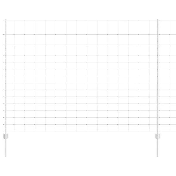 vidaXL Ker&iacute;t&eacute;s oszlopokkal Ez&uuml;st 1,6 x 25 m Ac&eacute;l