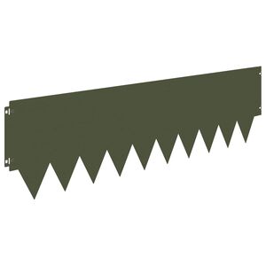 vidaXL Fűszeg&eacute;lyez&eacute;s 20 db 103 x 30 cm Ac&eacute;l Olajz&ouml;ld