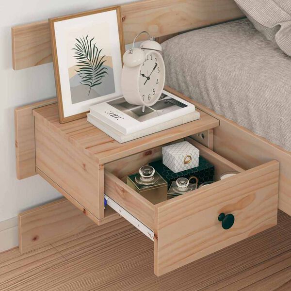 vidaXL &Aacute;gykeret fejt&aacute;ml&aacute;val Barna 75 x 190 cm T&ouml;m&ouml;r fenyőfa