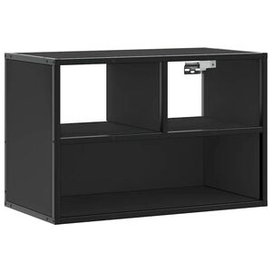vidaXL fekete szerelt fa &eacute;s f&eacute;m TV-szekr&eacute;ny 60 x 31 x 39,5 cm