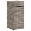 vidaXL sz&uuml;rke polyrattan kerti t&aacute;rol&oacute;szekr&eacute;ny 55 x 55 x 111 cm