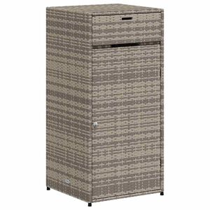 vidaXL sz&uuml;rke polyrattan kerti t&aacute;rol&oacute;szekr&eacute;ny 55 x 55 x 111 cm