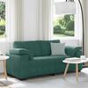 vidaXL sötétzöld bársony loveseat kanapé 140 cm