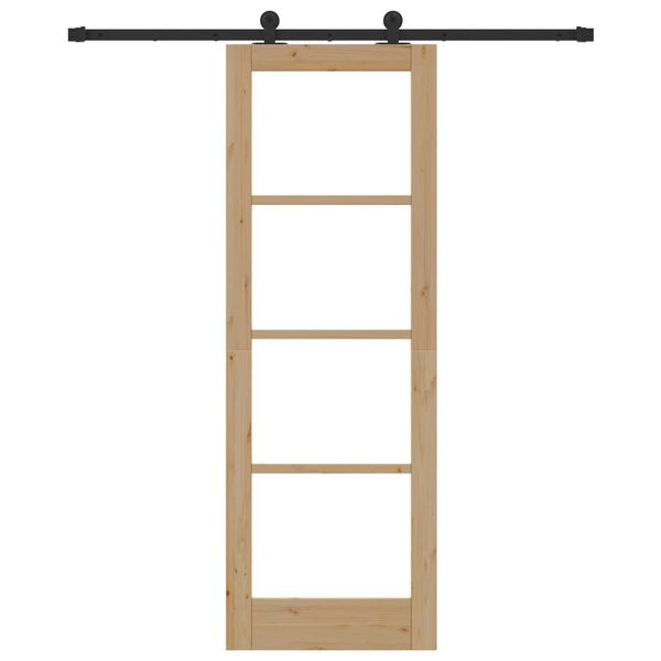 vidaXL Cs&uacute;sz&oacute; ajt&oacute; ORKDAL Term&eacute;szetes &eacute;s fekete 73,5 x 211 cm