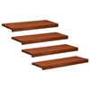 vidaXL L&eacute;pcsőszőnyegek 4 db 70 x 25 x 2 cm Barna T&ouml;m&ouml;r b&uuml;kkfa