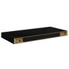 vidaXL fekete MDF lebegő fali polc 50 x 23 x 3,8 cm