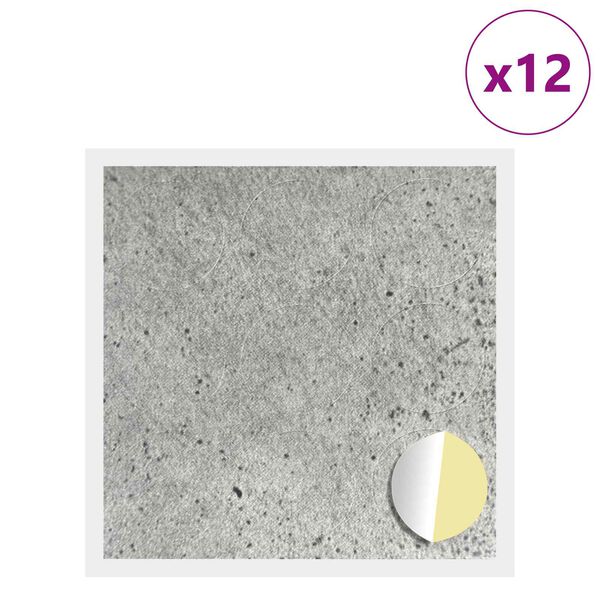 vidaXL &Ouml;ntapad&oacute; csavar bor&iacute;t&oacute; 12 pcs Beton Sz&uuml;rke &Oslash; 20 x 0,5 mm