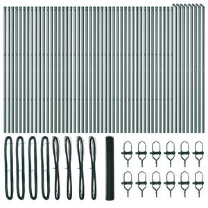 vidaXL Hatsz&ouml;gletű ker&iacute;t&eacute;s talajr&ouml;gz&iacute;tő 100 x 1,2 m PVC-bevonatos ac&eacute;l