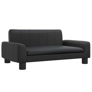 vidaXL fekete műbőr kutya&aacute;gy 70 x 45 x 30 cm