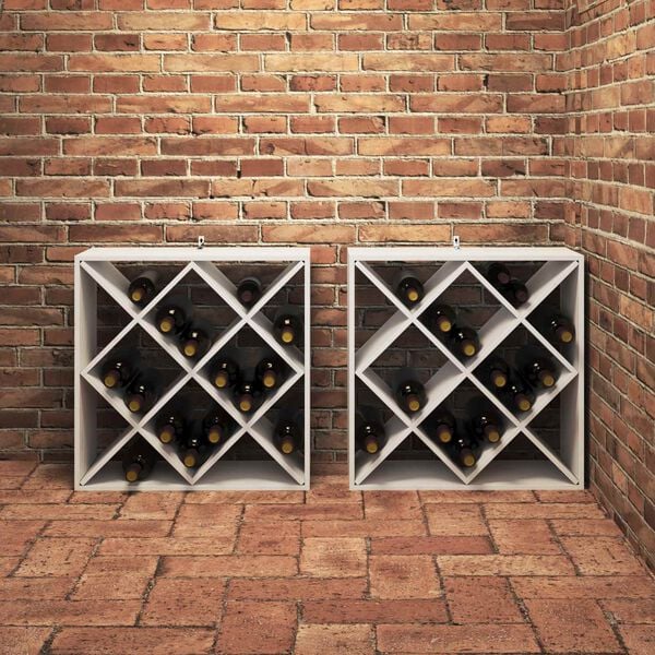 vidaXL Bor&aacute;gas 2 pcs Feh&eacute;r 62 x 25 x 62 cm T&ouml;m&ouml;r fenyőfa