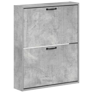 vidaXL Fali Cipőtart&oacute; HOORN 71 x 17 x 86 cm Szerelt Fa Betonsz&uuml;rke