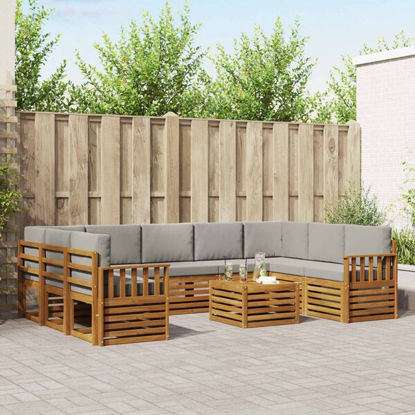 vidaXL &Uuml;lőgarnit&uacute;r&aacute;k 10 pcs Term&eacute;szetes &eacute;s Vil&aacute;gossz&uuml;rke T&ouml;m&ouml;r Ak&aacute;cfa