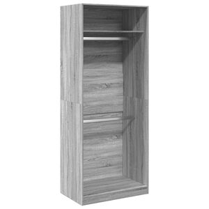vidaXL sz&uuml;rke sonoma sz&iacute;nű szerelt fa ruh&aacute;sszekr&eacute;ny 80 x 50 x 200 cm