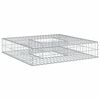 vidaXL Gabion emelt &aacute;gy 100 x 100 x 20 cm Horganyzott ac&eacute;l Ez&uuml;st