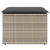 vidaXL világosszürke polyrattan kerti szék párnával 55 x 55 x 37 cm