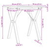 vidaXL tömör fenyőfa és acél étkezőasztal Y-vázzal 70x70x75,5 cm