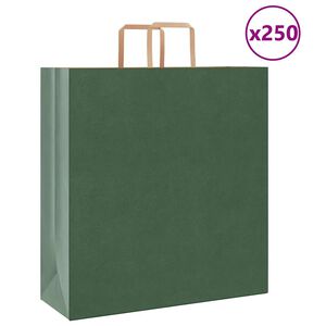 vidaXL 250 db z&ouml;ld pap&iacute;rzacsk&oacute;k foganty&uacute;kkal 45x17x48 cm