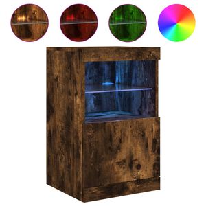 vidaXL f&uuml;st&ouml;s t&ouml;lgy sz&iacute;nű t&aacute;lal&oacute;szekr&eacute;ny LED-ekkel 41 x 37 x 67 cm