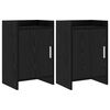 vidaXL &Eacute;jjeliszekr&eacute;nyek 2 pcs Fekete T&ouml;lgy 40 x 30 x 60 cm Szerelt Fa