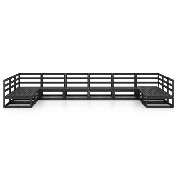 vidaXL 10 részes tömör fenyőfa kerti ülőgarnitúra