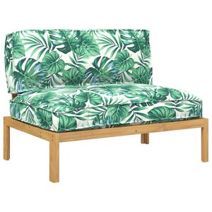 vidaXL Kanap&eacute; Szett Lev&eacute;l Lev&eacute;l mint&aacute;zat 120 x 92 x 69 cm T&ouml;m&ouml;r Ak&aacute;cfa