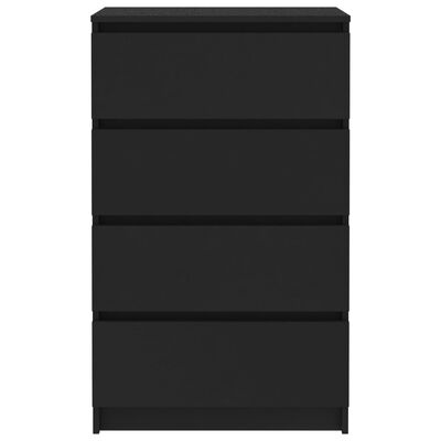 vidaXL fekete forgácslap tálalószekrény 60 x 35 x 98,5 cm