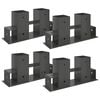 vidaXL Tűzifa Halmoz&oacute; Seg&eacute;d 4 db Antracitsz&uuml;rke 34 x 10 x 15 cm Ac&eacute;l
