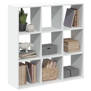 vidaXL feh&eacute;r szerelt fa t&eacute;relv&aacute;laszt&oacute; k&ouml;nyvespolc 102x29x103,5 cm