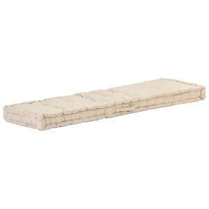 vidaXL b&eacute;zs pamut raklappadl&oacute;-p&aacute;rna 120 x 40 x 7 cm