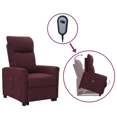 vidaXL lila szövet felállást segítő dönthető fotel