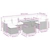 vidaXL 8 részes szürke polyrattan akácfa kerti ülőgarnitúra párnákkal