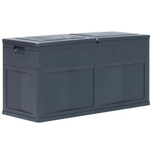 vidaXL fekete kerti t&aacute;rol&oacute;l&aacute;da 320 L